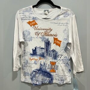 University of Illinois at Urbana Champaign quarter sleeve size L